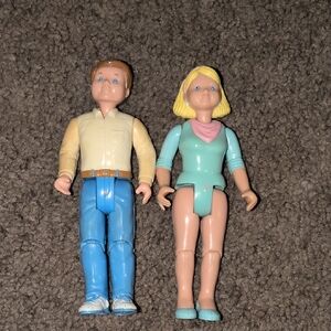 Kids Toy Figurine Set - Blue and Beige